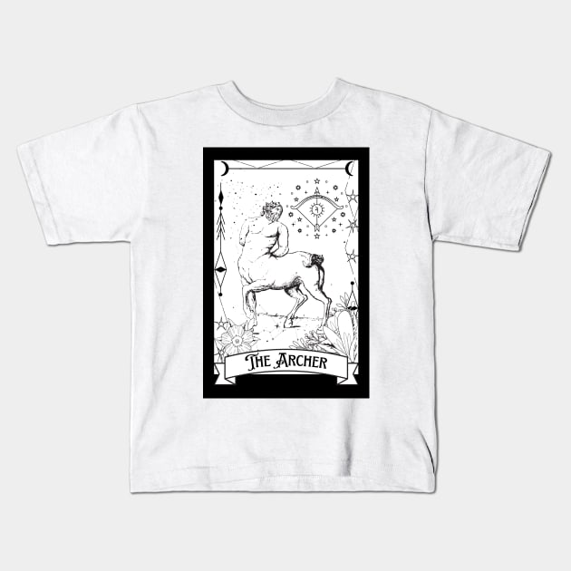 Centaur Tarot Card Kids T-Shirt by Prism Chalk House